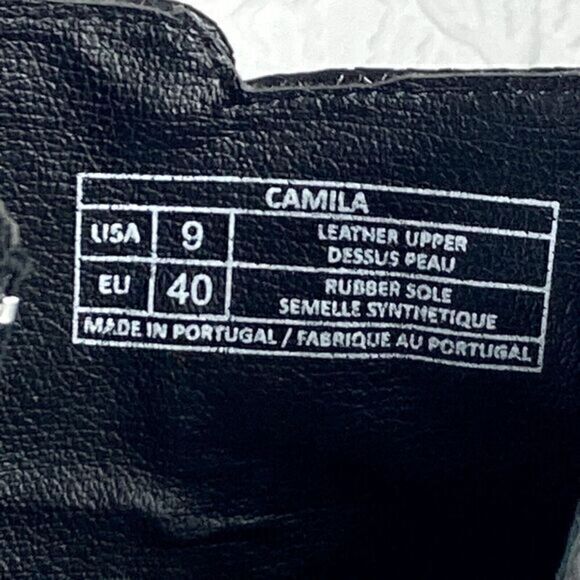 Antonio de Faria Ankle Boot Womens Size 9 Black Camila Snake Skin Chunky Heels - Picture 12 of 13